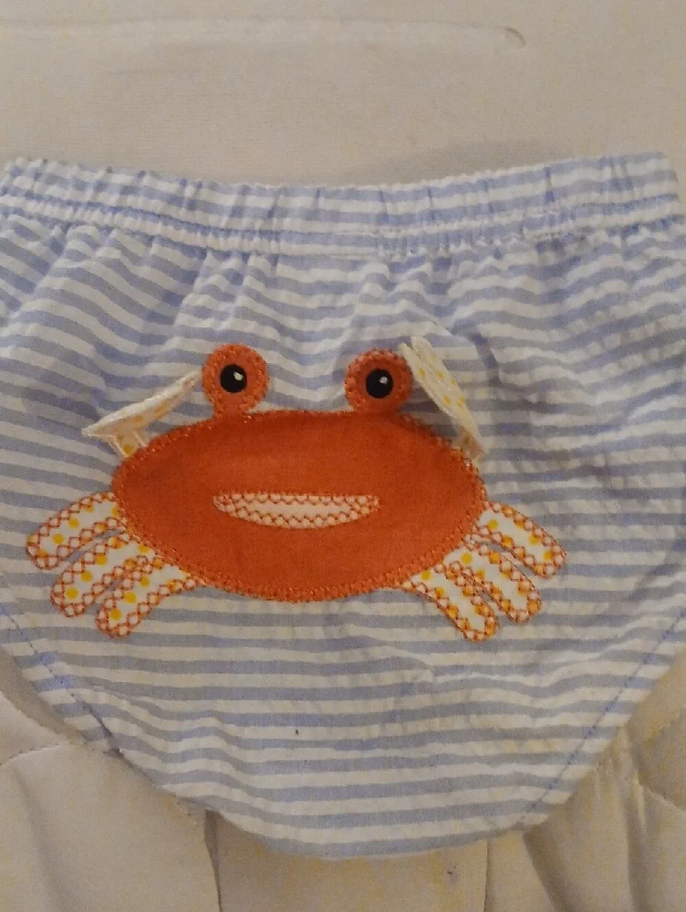 Baby Aspen Light Blue & White Striped Diaper Cover